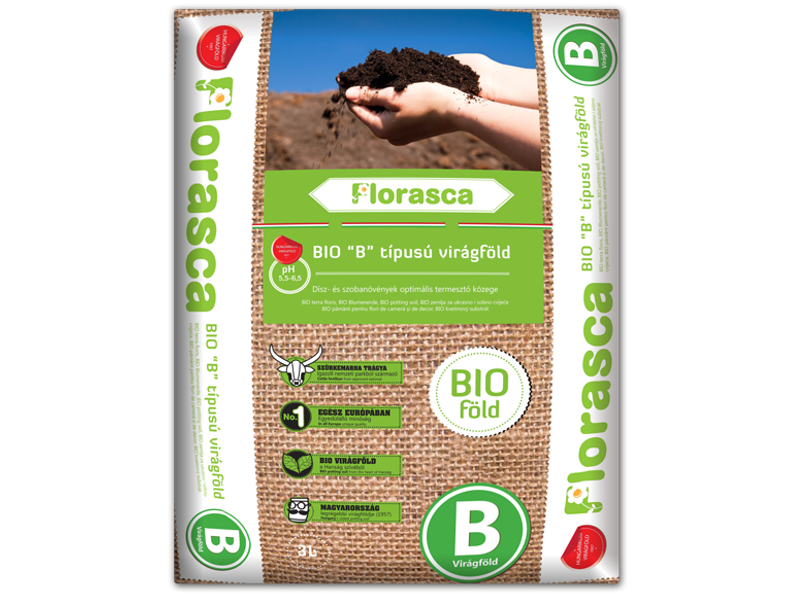 Image of 'B' típusú Florasca biovirágföld - 20l