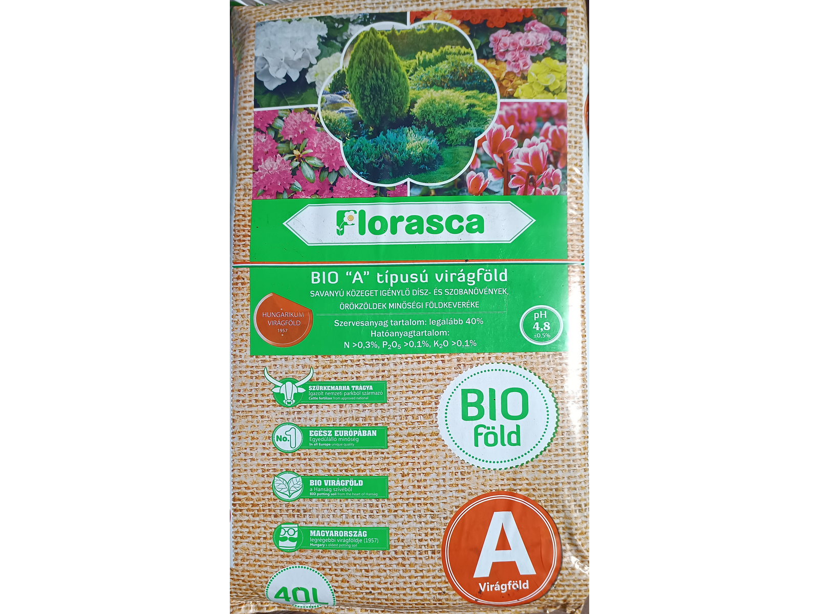 Image of 'A' típusú Florasca örökzöld bioföldkeverék | 40 liter