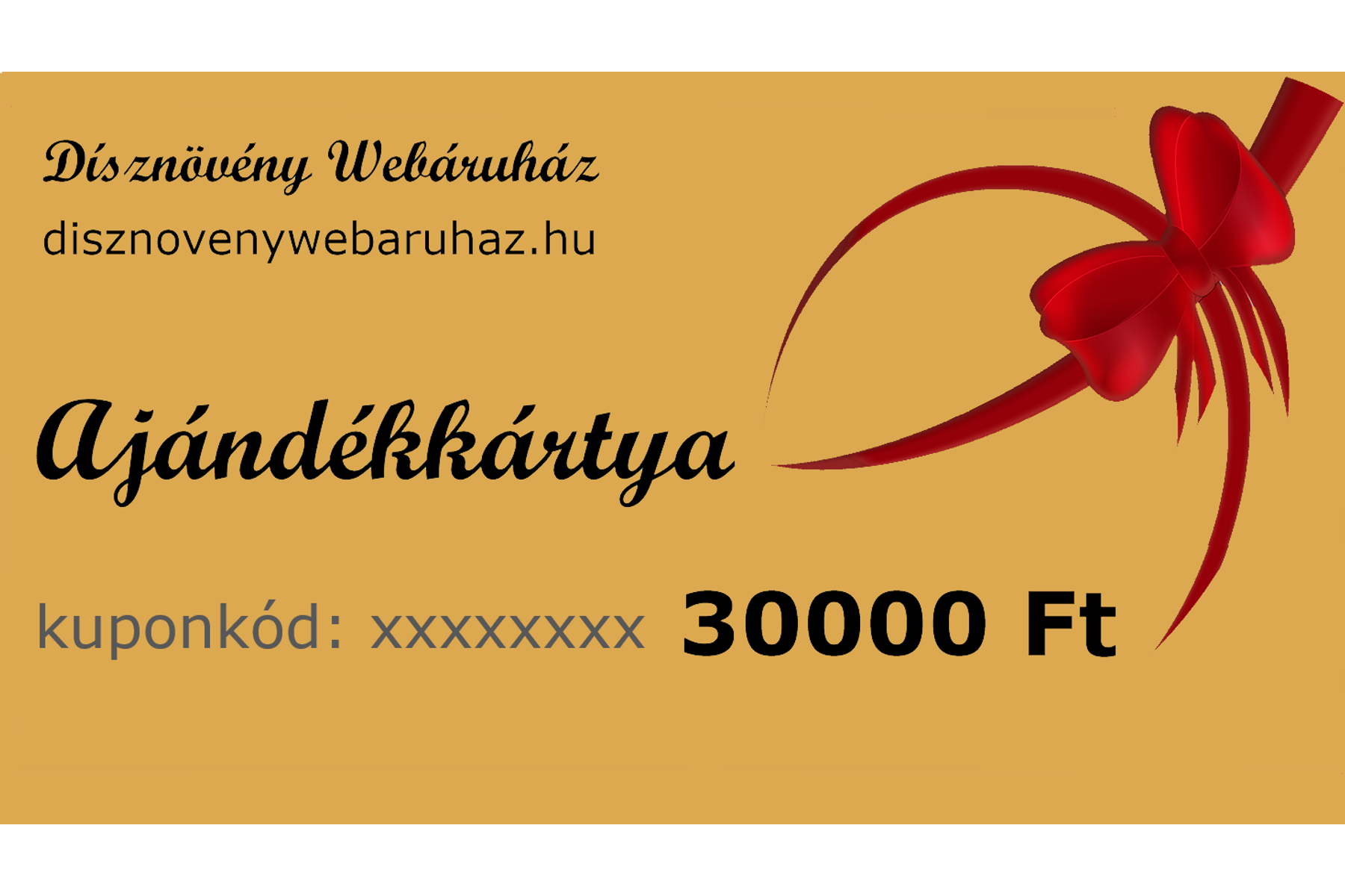 Image of ARANY díszkerti ajándékkártya