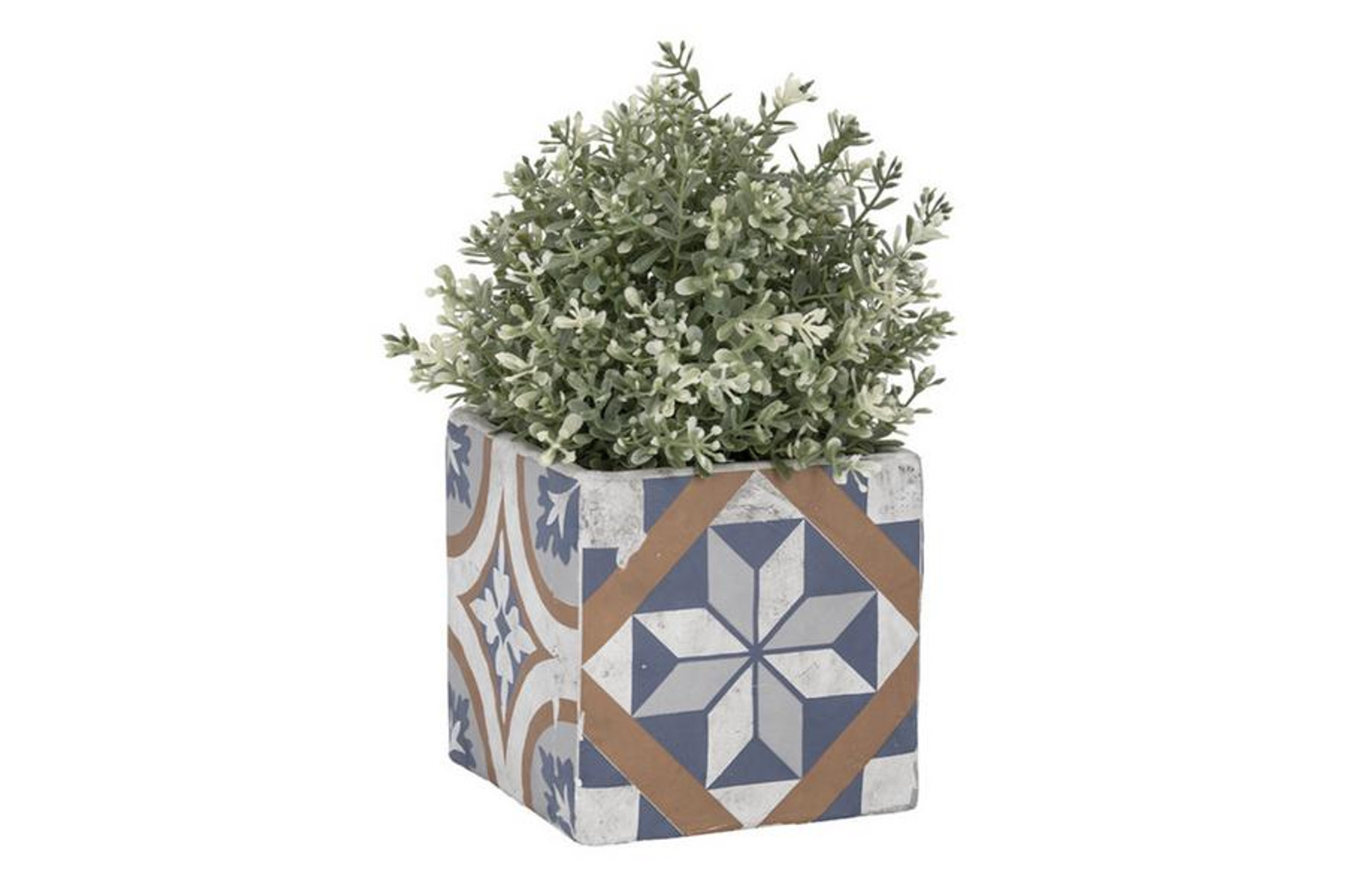 Image of Mediterrán virágcserép - antikolt kerámia díszkerti kellék