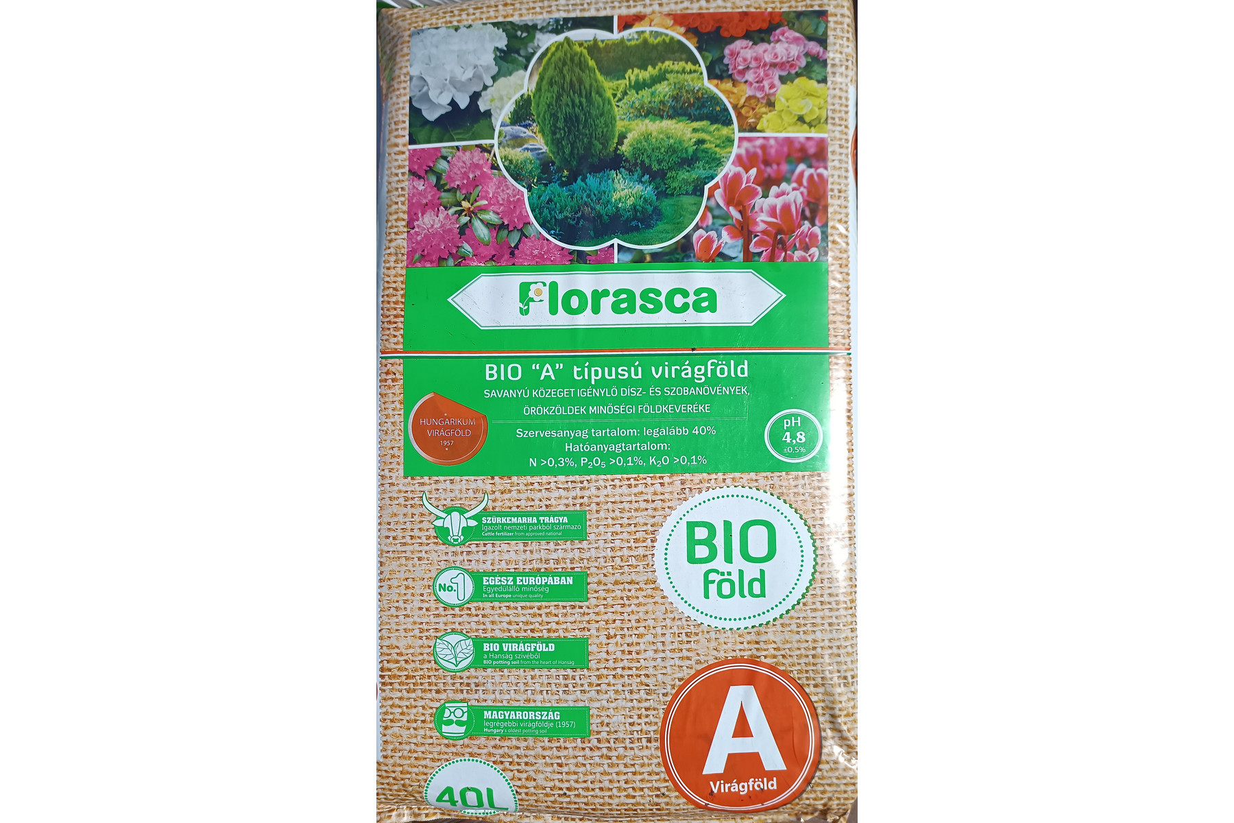 Image of 'A' típusú Florasca örökzöld bioföldkeverék | 40 liter