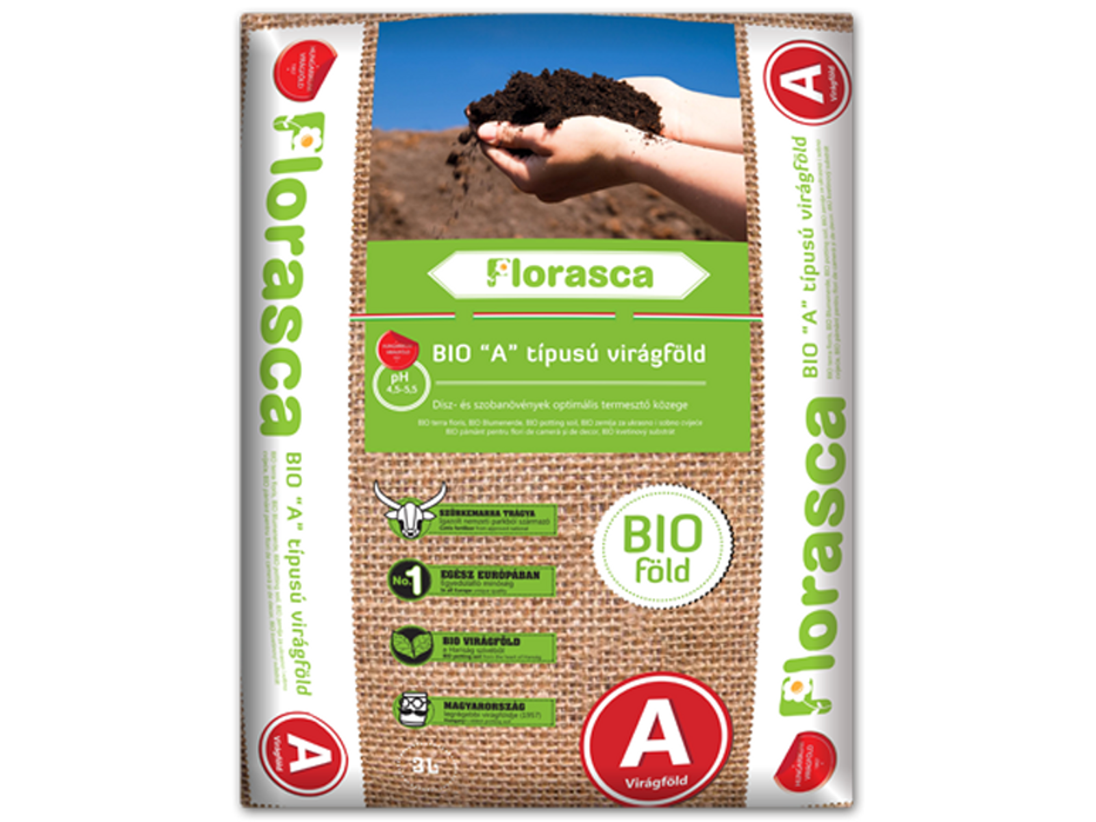 'A' típusú Florasca biovirágföld - 3l