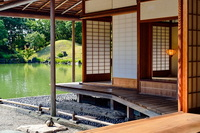 Japánkert részlet pavilonnal